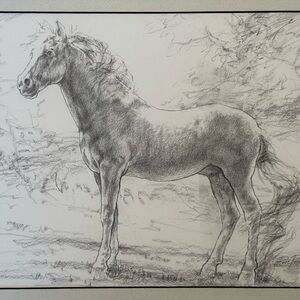 Elegant Horse Original Disney Concept Art by Ron Pekar